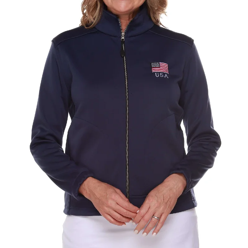 Simple research Women's Patriotic Made in USA Softshell Jacket