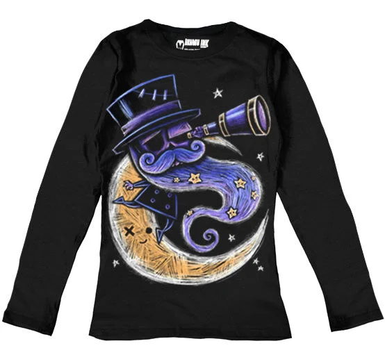 Street Style Suit Watching from Afar Women Long Sleeve Tshirt