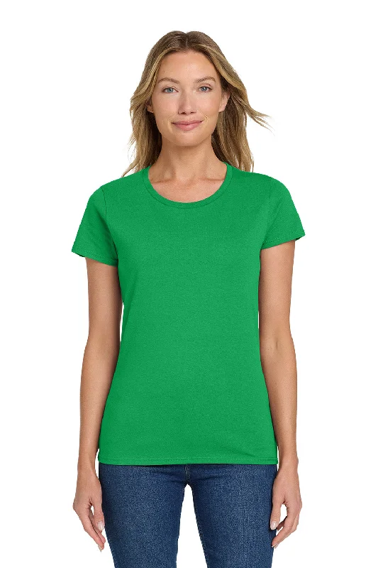 Sports Zipper Style Gildan Womens Short Sleeve Crewneck T-Shirt - Irish Green