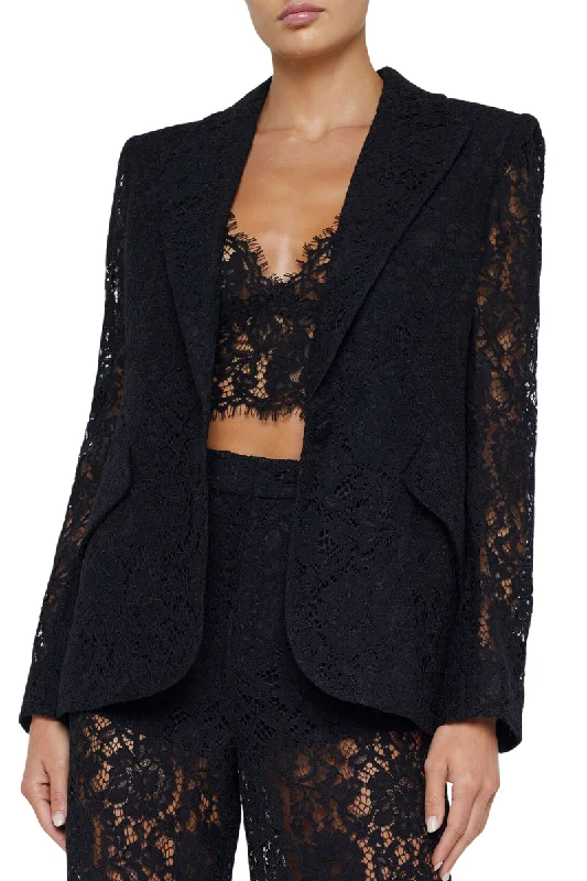 Letter embroidery Chamberlain Lace Blazer