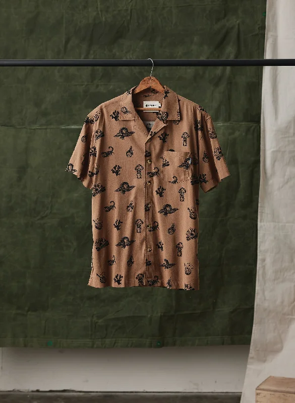 Retro Style Brain Fried Button-Up