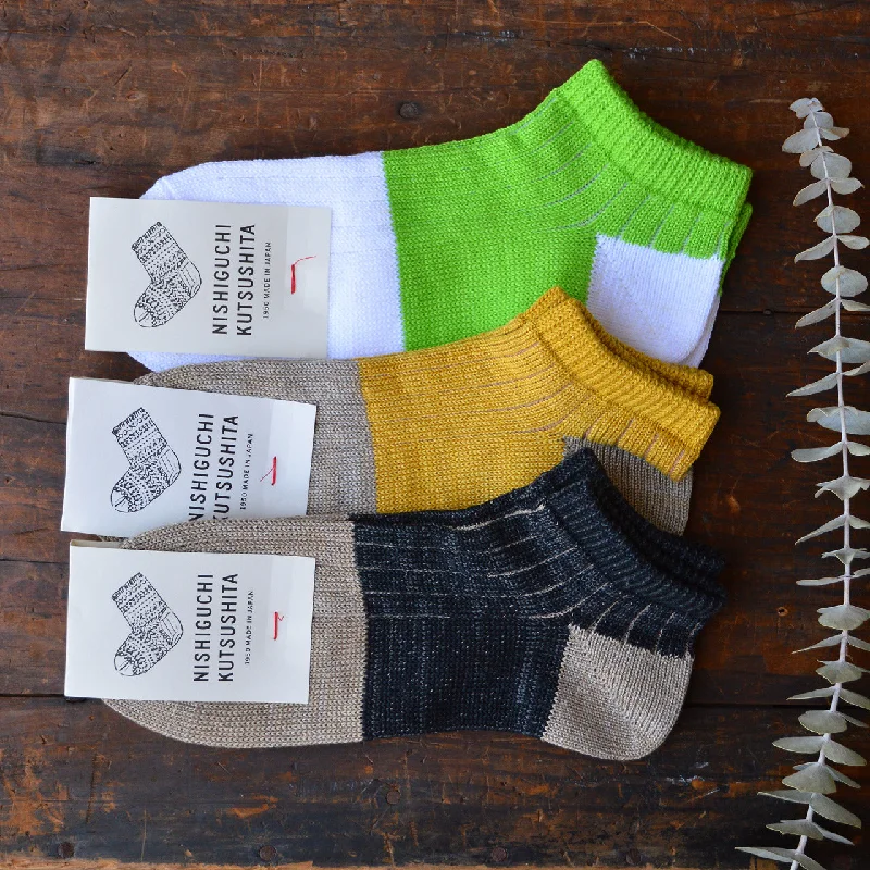 Sweet Stand-Up Collar Style Boston Linen Cotton Anklet Socks