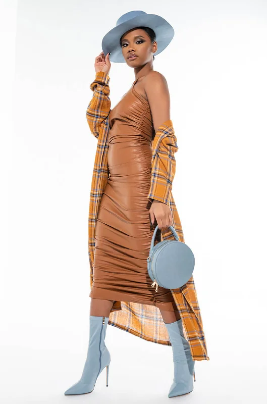 Retro Elegant Style THE BEST OF ME MOCK NECK MIDI DRESS