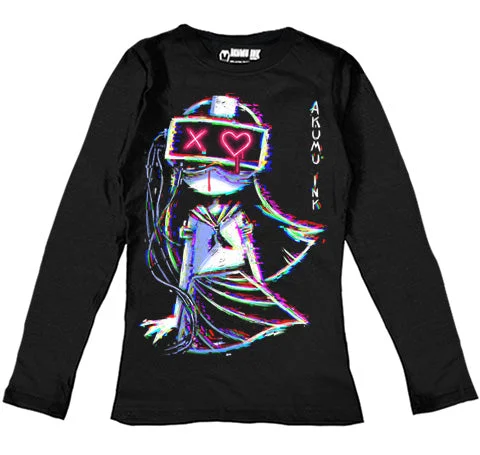 Sweet Puffy Skirt Glitched v3.0 Women Long Sleeve Tshirt