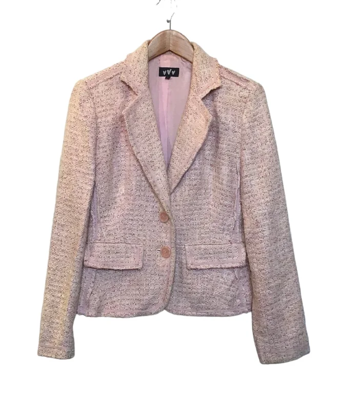 Sports Tights Pink Knitted Blazer (Size L)