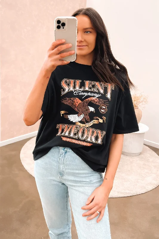 Retro Stripes Soaring Tee Washed Black