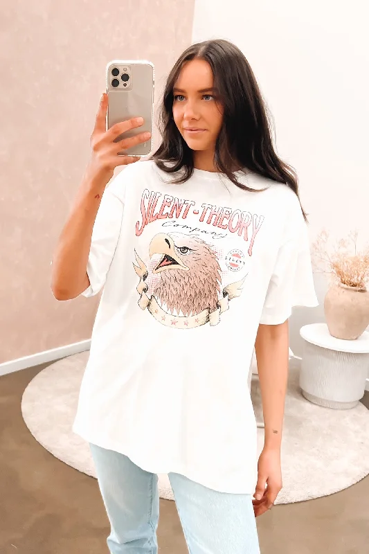 Sweet Small Flower Pattern New Light Tee Vintage White