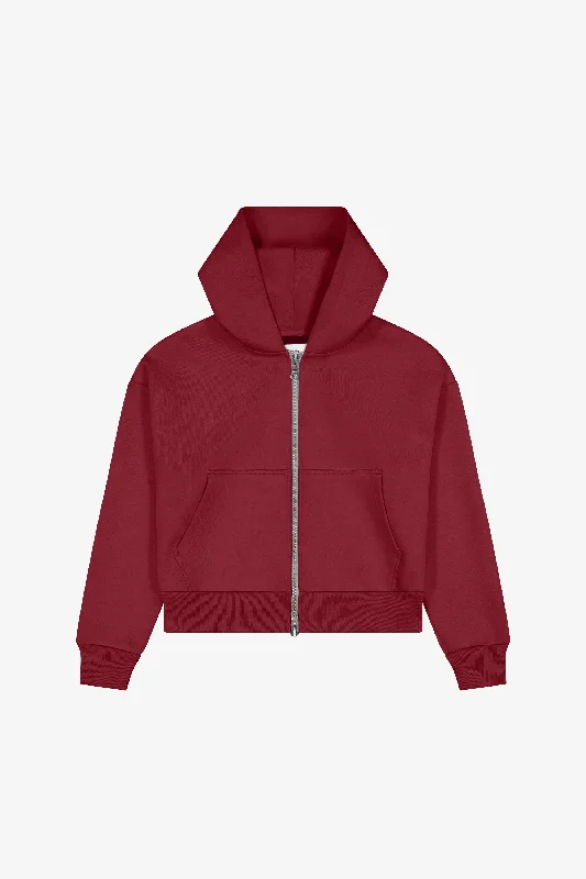 Sweet Student Style NOTHING ZIP HOODIE | Cherry Cola