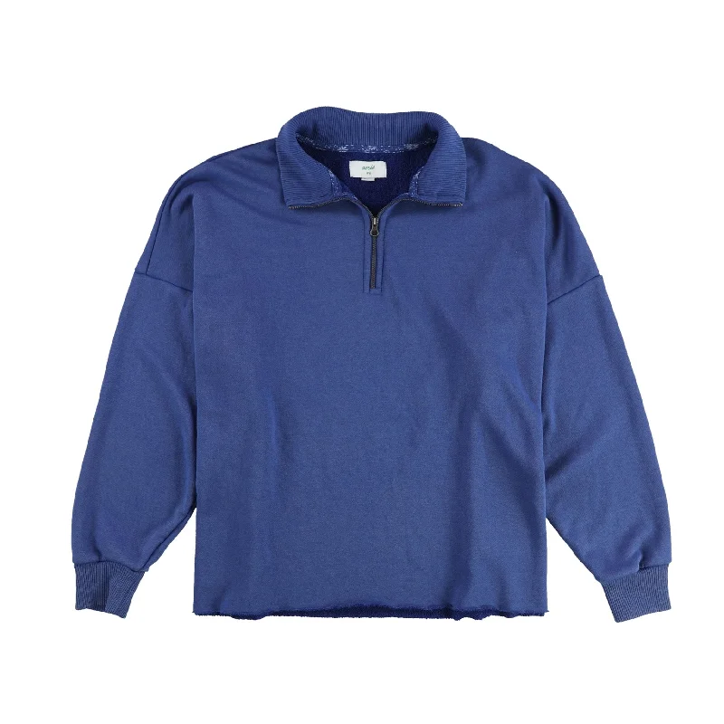 Sports Express American Eagle Womens Quarter Zip Sweatshirt, Blue, Medium