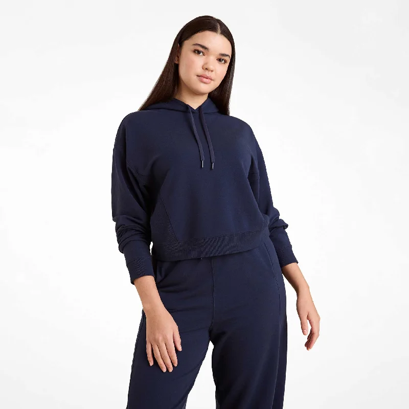 Retro Elegant Style CloudTech Hoodie | Navy