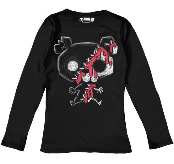 Round neck design My Bloody Bear Women Long Sleeve Tshirt