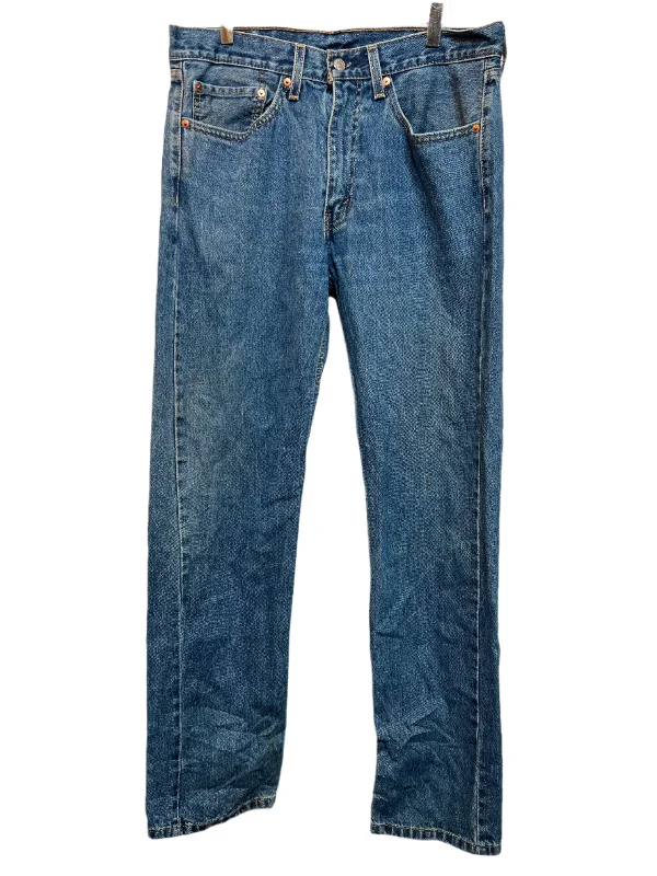 Retro Woolen Jacket Levi 505 Blue Jeans (34x34)