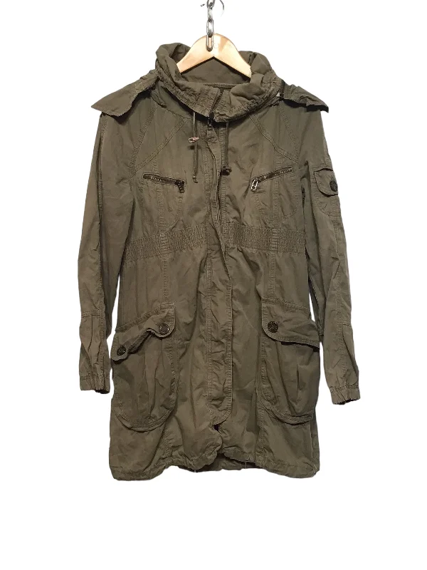 Retro Skirt Design Khaki Green Jacket (Size M)