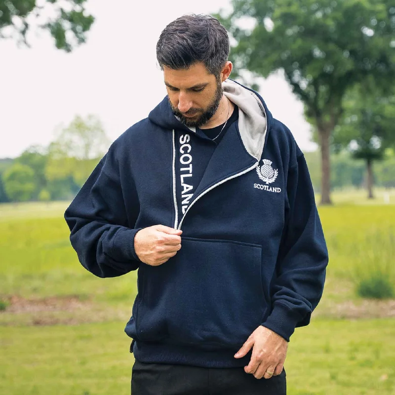 Sweet Modified Style Scotland Half Zip Hoodie