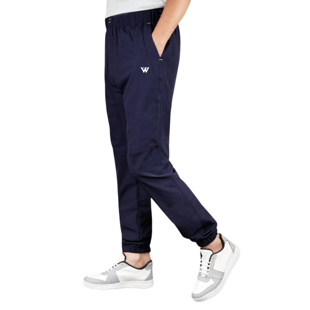 Street Style Suit Generic Men's Polyster Soild Track Pant-Lower (Navy Blue)