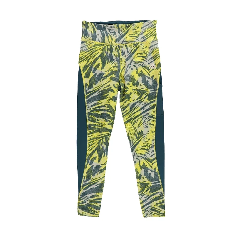 Literary Style Adidas Womens Primegreen Yoga Pants, Green, Medium