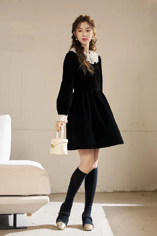 High waist design A-line Mini Dress for Women