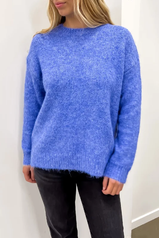 Retro Design Sally Knit Jumper Blue