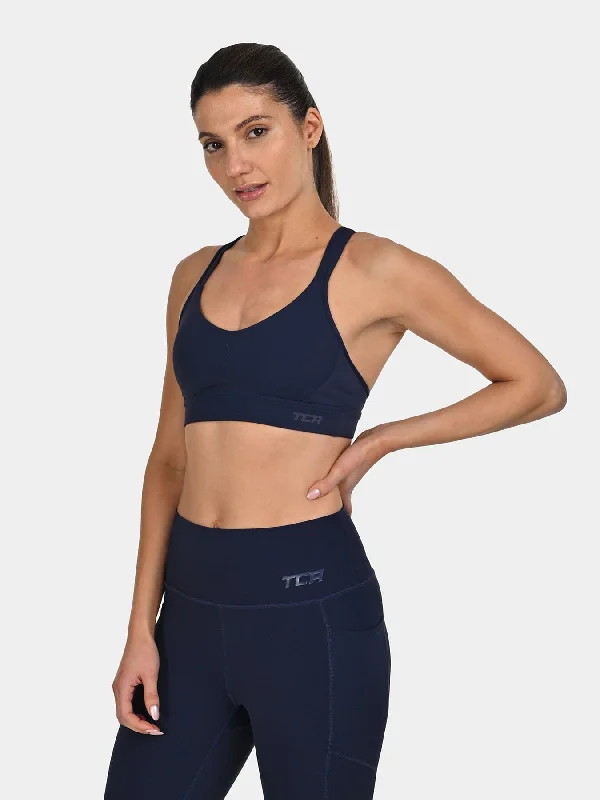 Alice style TCA Women's Medium Impact Sports Bra – Adjustable Support, Removable Pads, Seamless Comfort