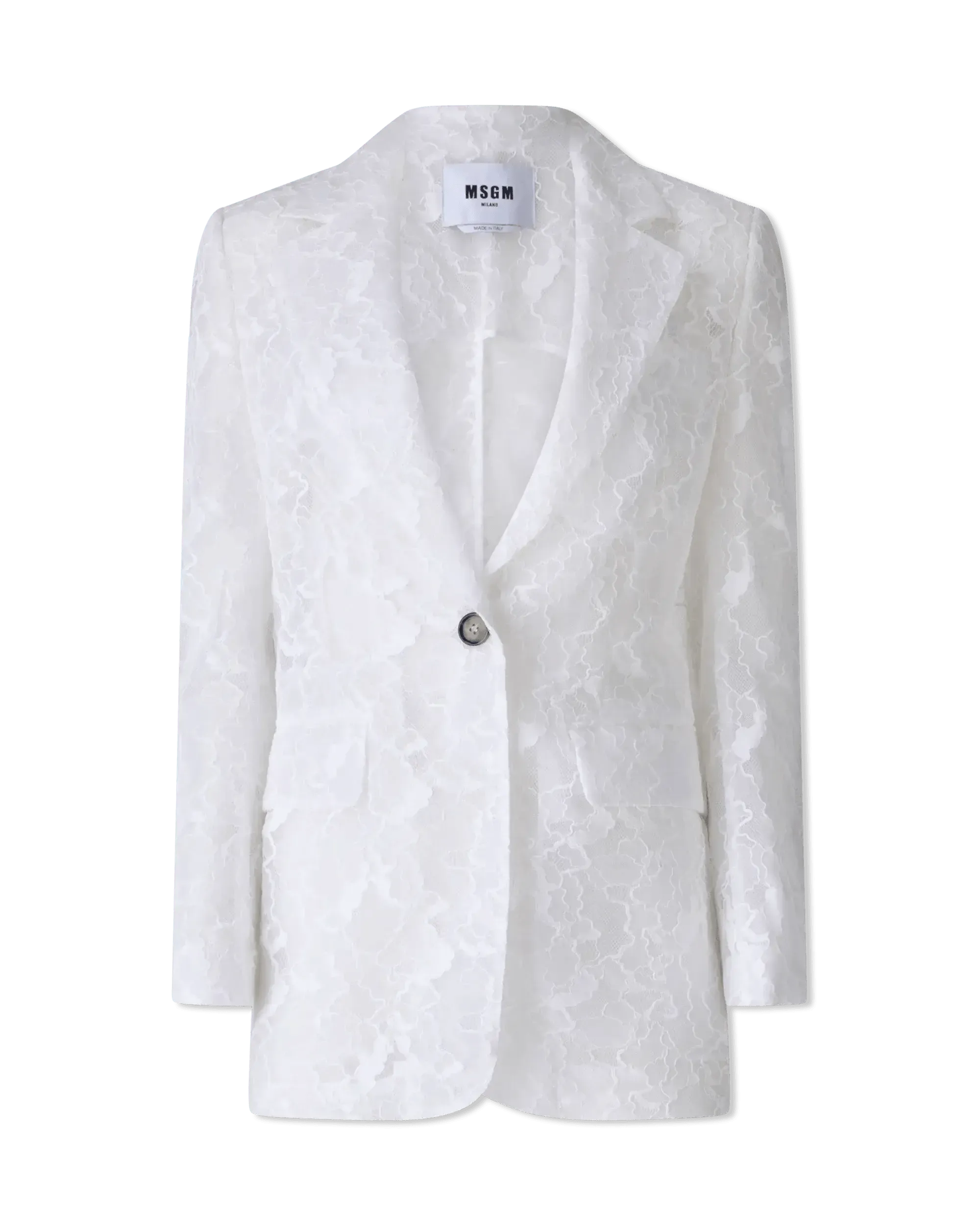 Simple research Single Breasted Lace Blazer
