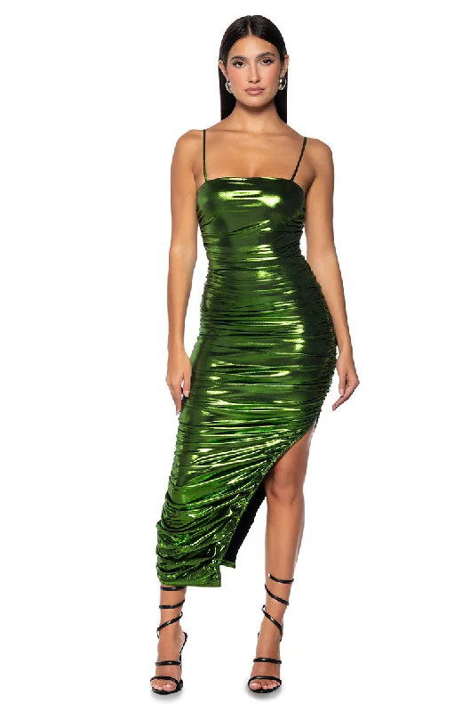 Sports fitness shoes IRIS METALLIC RUCHED MAXI DRESS