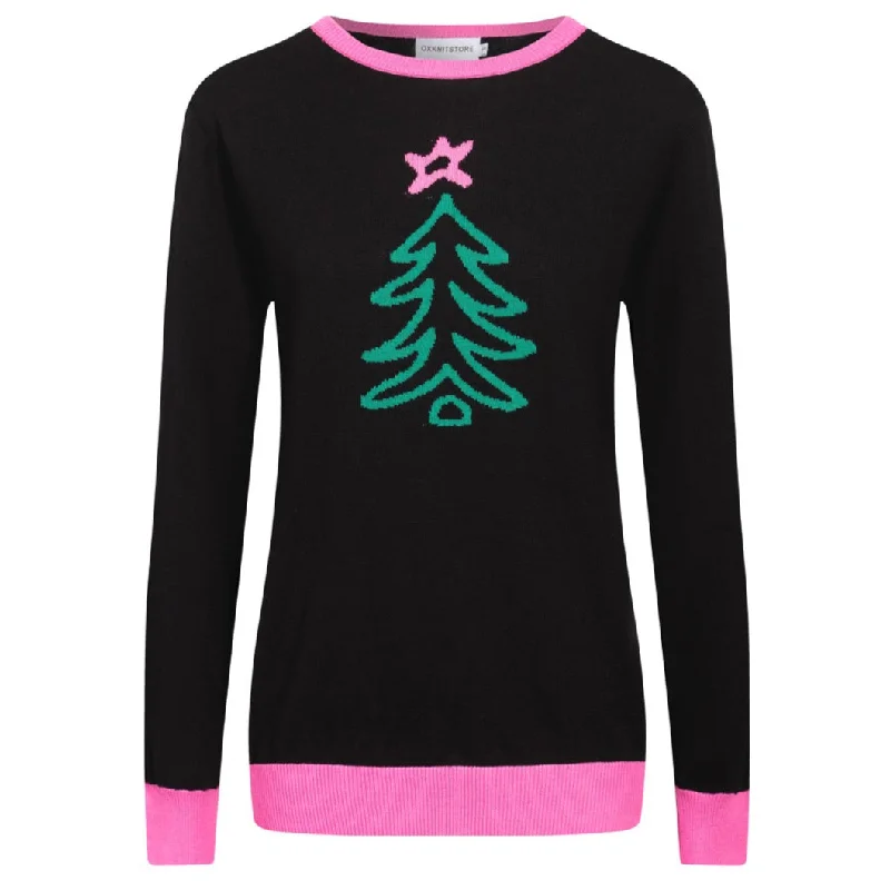 Street Style Suit Women's cute tree vintage knitwear