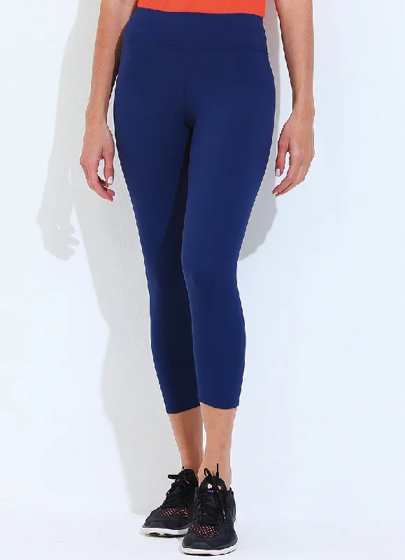 Sweet Flower Style Running Crop (Navy)
