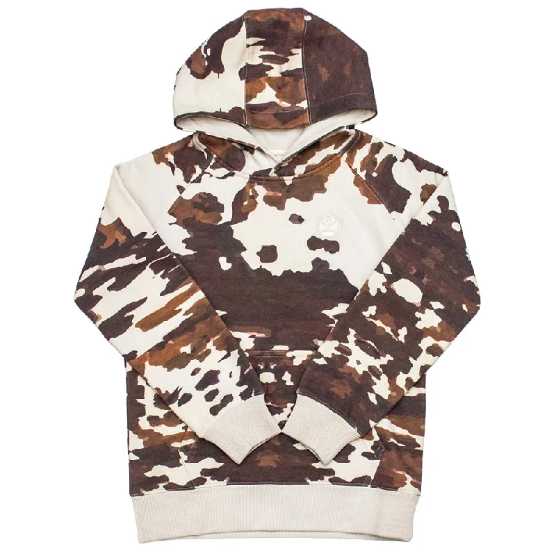 Avant-garde trend Youth "Plains" Brown/White Cow Print Hoody