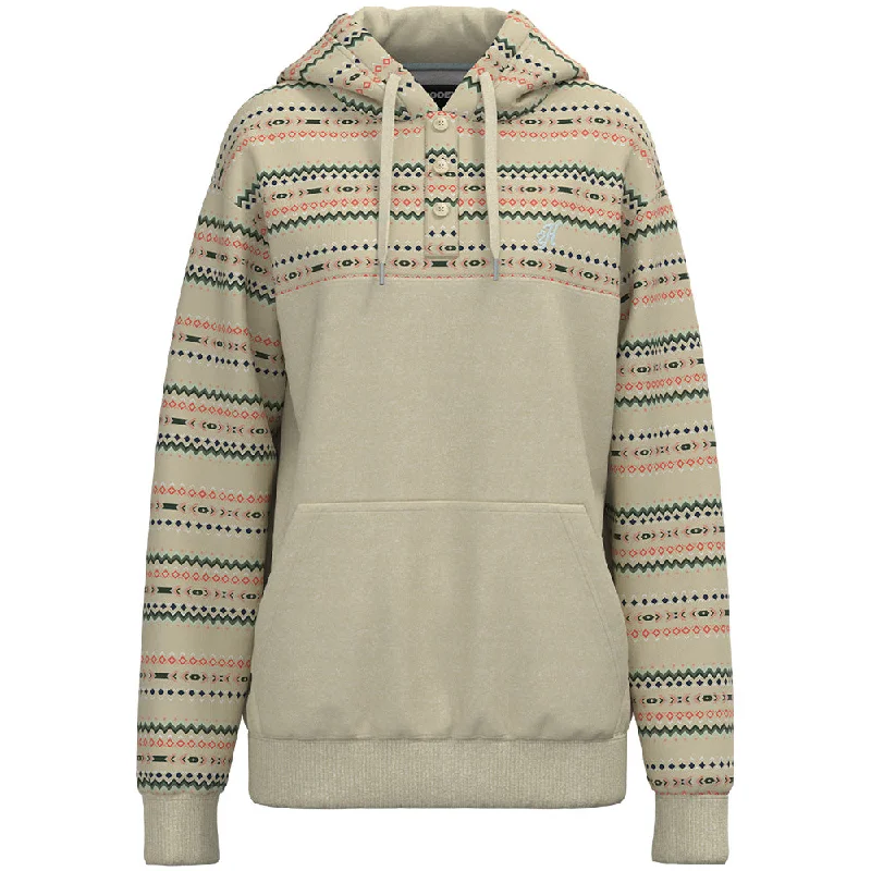 Black And White Style "Jimmy" Cream w/ Multi Color Aztec Hoody
