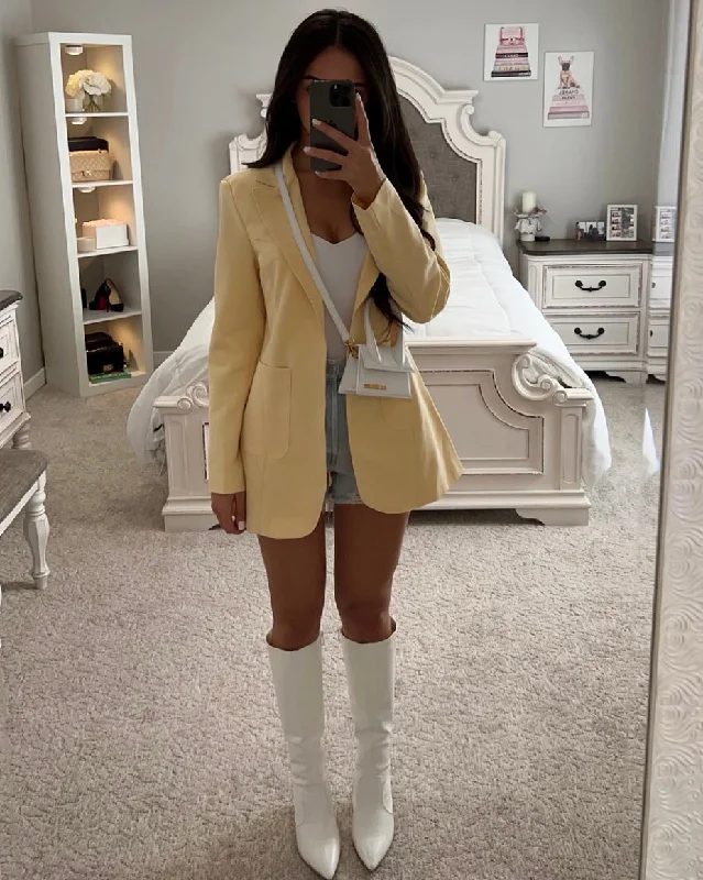 Sweet Soft Feeling YELLOW BLAZER