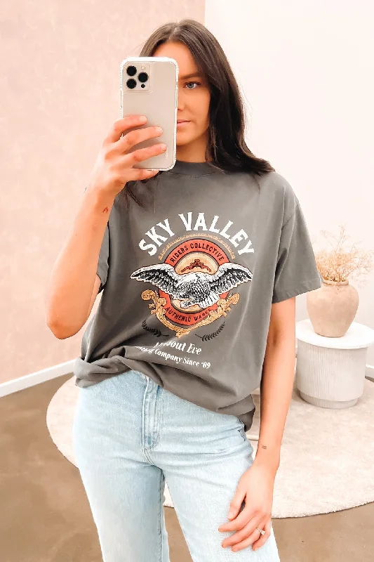 Retro Dress Sky Valley Tee Charcoal