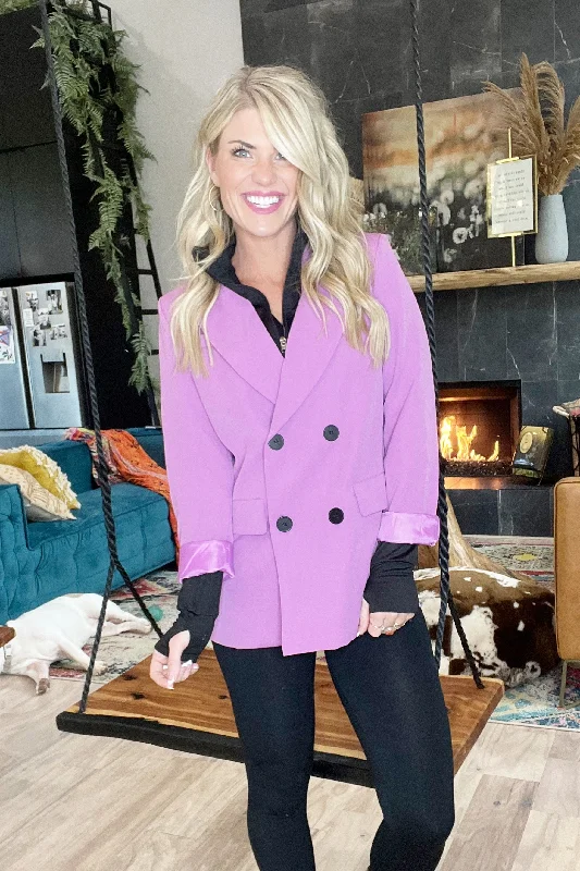 Sports Fitness Wear Lavender Blazer