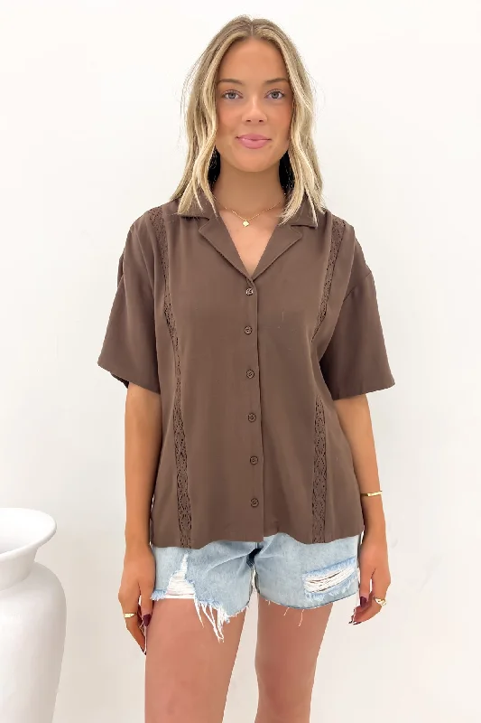 Street Letter Style Toledo Shirt Brown