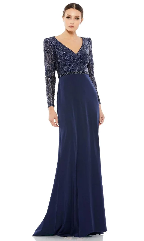 Cool Style Mac Duggal 67887 - Beaded Long Sleeve Prom Gown