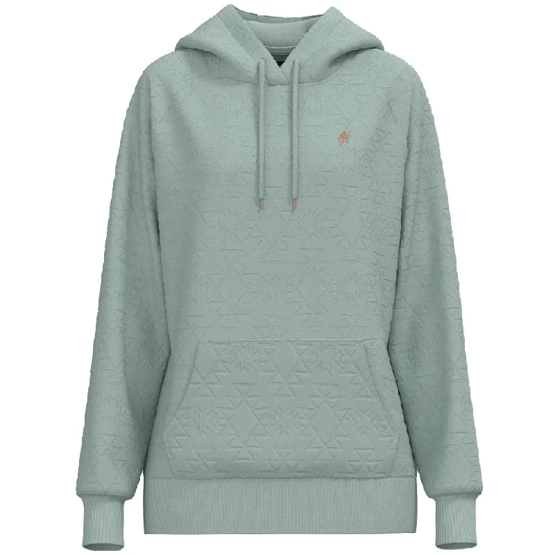 Sweet Pink Color "The Concho " Light Blue w/Aztec Hoody