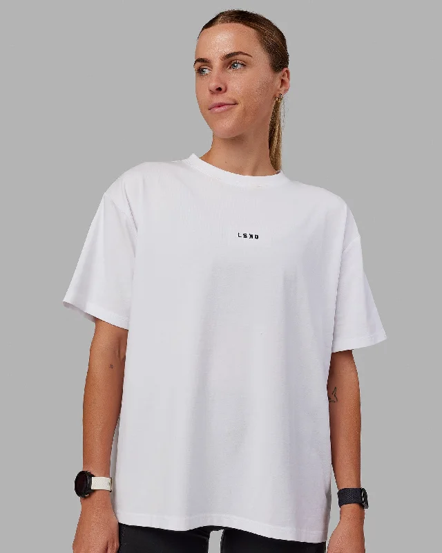 Street Style Go-To FLXCotton Oversized Tee - White-Black