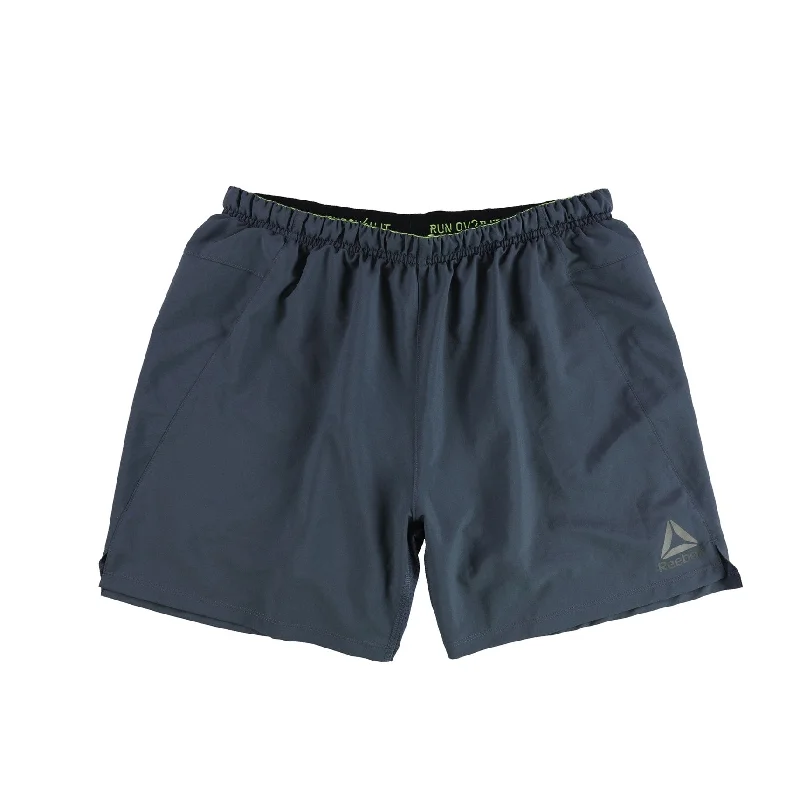 Elegant Classic Reebok Womens 3-Tone Athletic Workout Shorts, Blue, Medium