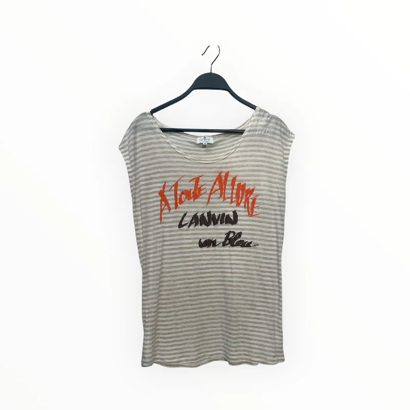 Street Style Suit LANVIN en Bleu/T-Shirt/38/Cotton/MLT/NS SHIRT /A TATE ALLURE
