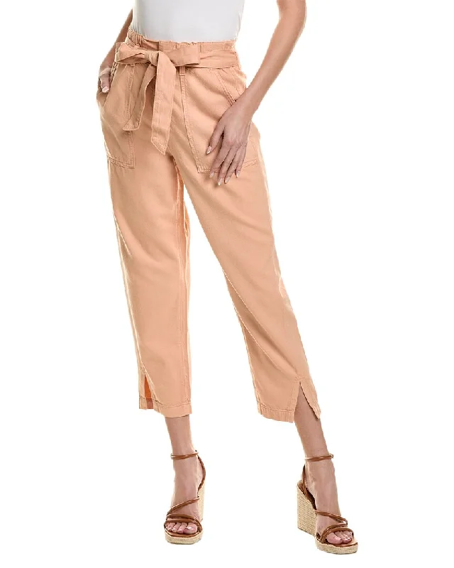 High-end atmosphere AG Jeans High-Rise Barrel Silk-Blend Paperbag Pant