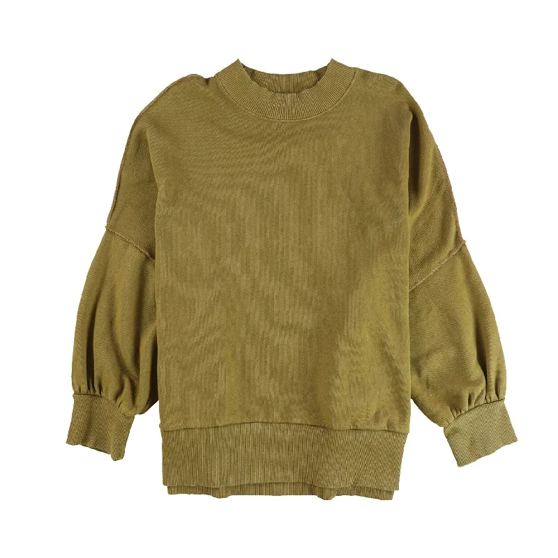 Street Vertical And Horizontal Design American Eagle Womens Mockneck Outside Seam Sweatshirt, Brown, Small Street Vertical And Horizontal Design American Eagle Womens Mockneck Outside Seam Sweatshirt, Brown, Small