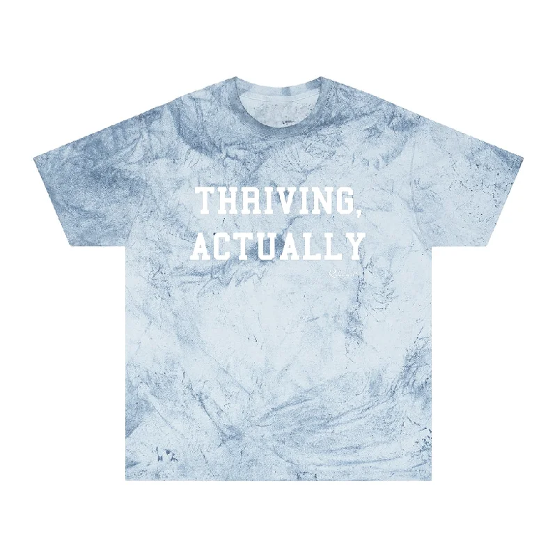 Urban Fashion "Thriving, Actually" Color Blast Tie-Dye Tee