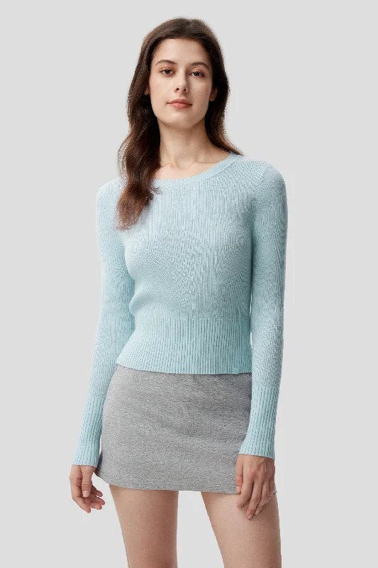Street Vertical And Horizontal Design Women's Tech Wool Sweater
