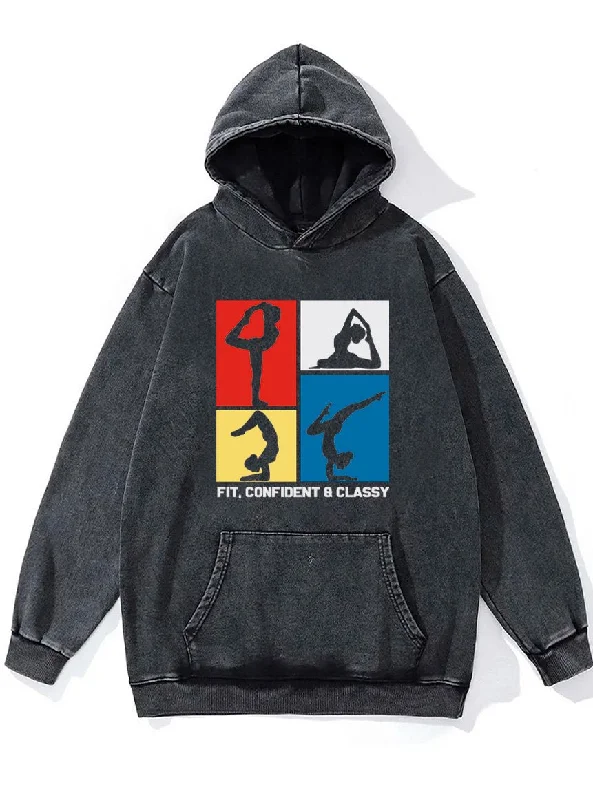 Fun and cute fit confident and classy Washed Gym Hoodie