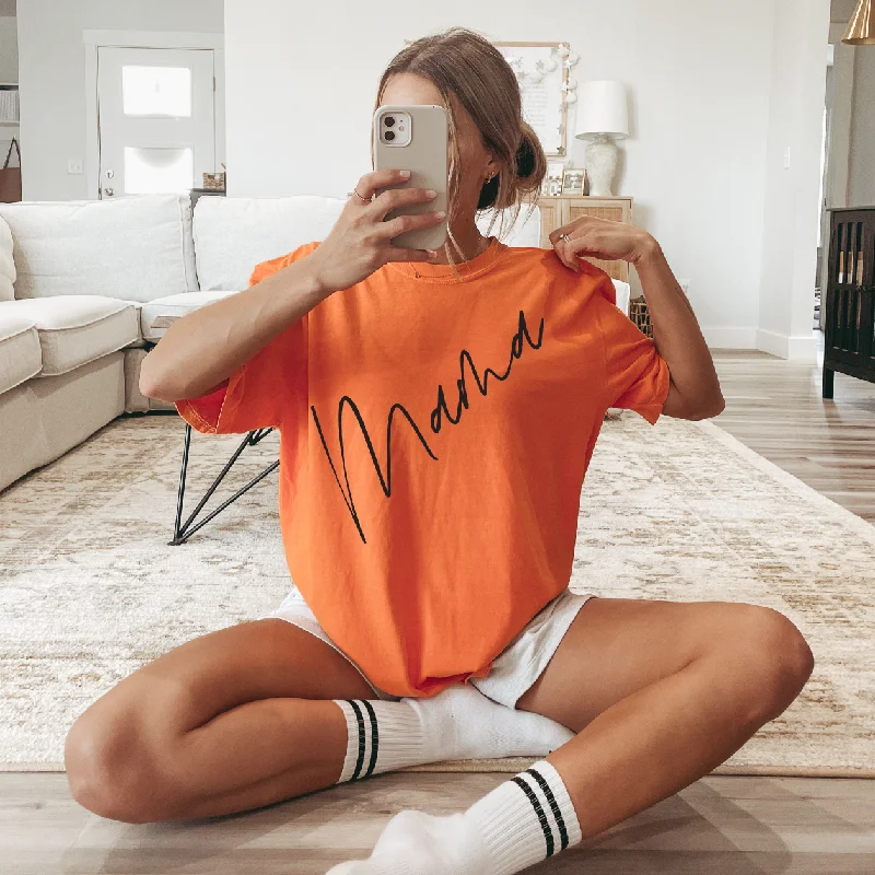 Sports Functional Style Mama Diagonal • Burnt Orange Dyed Tee