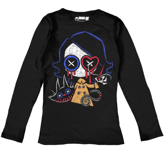 Street Vertical And Horizontal Design Ready to Play Women Long Sleeve Tshirt