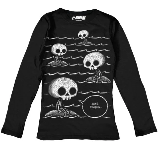 Street Sports Style Alone Together Women Long Sleeve Tshirt