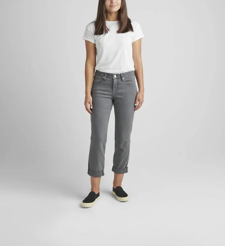 Boutique style Carter Girlfriend Mid-Rise In Slate