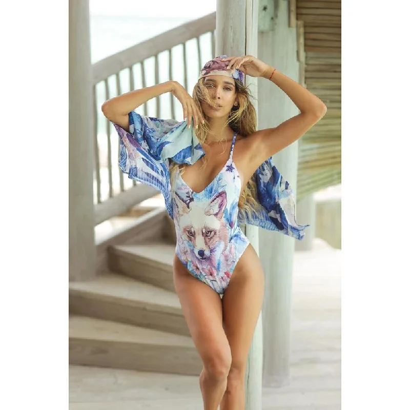 Avant-garde trend Sexy Women Fox Print One Piece Swimsuits