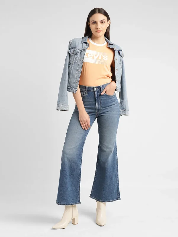 Fresh And Simple Women's High Rise Ribcage Bootcut Jeans