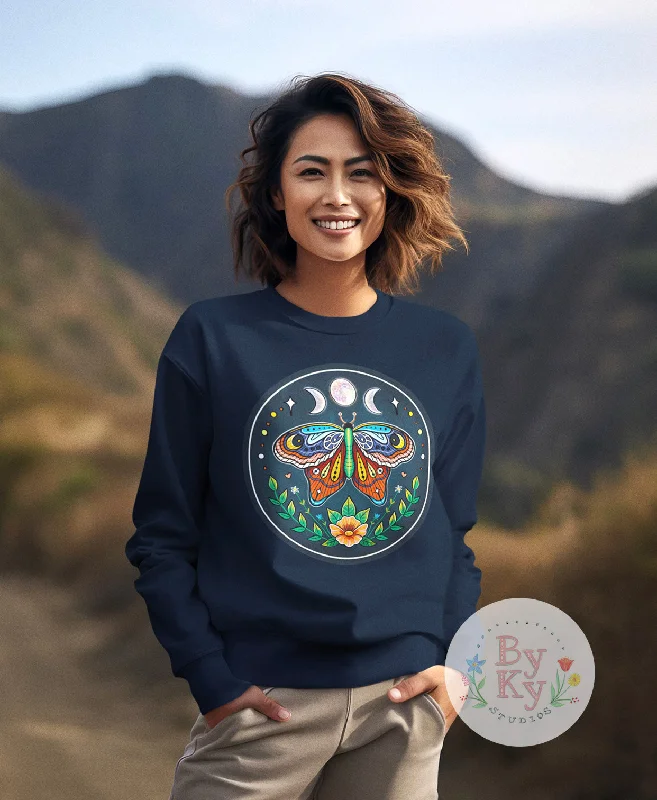 Boutique style Moon Moth Unisex Heavy Crewneck Sweatshirt